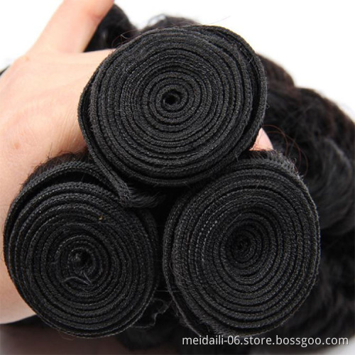 Wholesale price high quality 8A indiana double drawn tangle free fumi hair  Bundles Remy Human Hair Natural Color